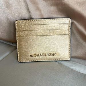 MICHAEL KORS gold card case